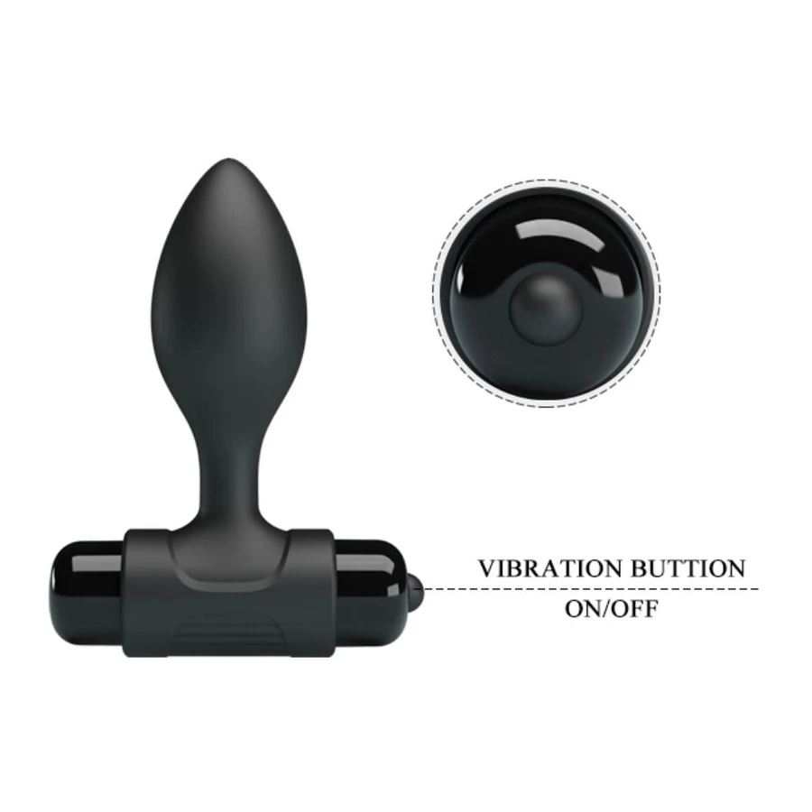 PRETTY LOVE - VIBRA BUTT 10 VIBRAZIONI PLUG ANALE NERO